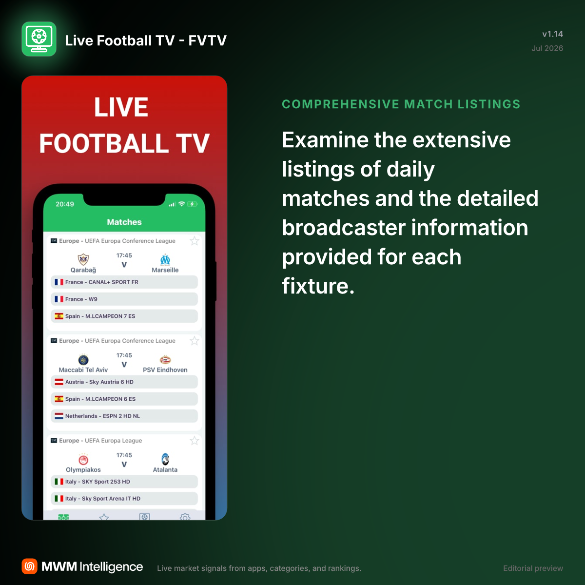 Live Football TV - FVTV - Sports App | MWM