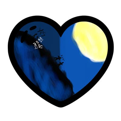 a blank heart