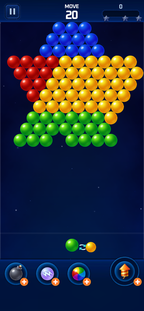 Bubble Star Plus : BubblePop! - Star shaped bubble puzzle in Bubble Star Plus mobile game