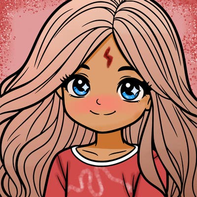 a 12 year old girl with long hair