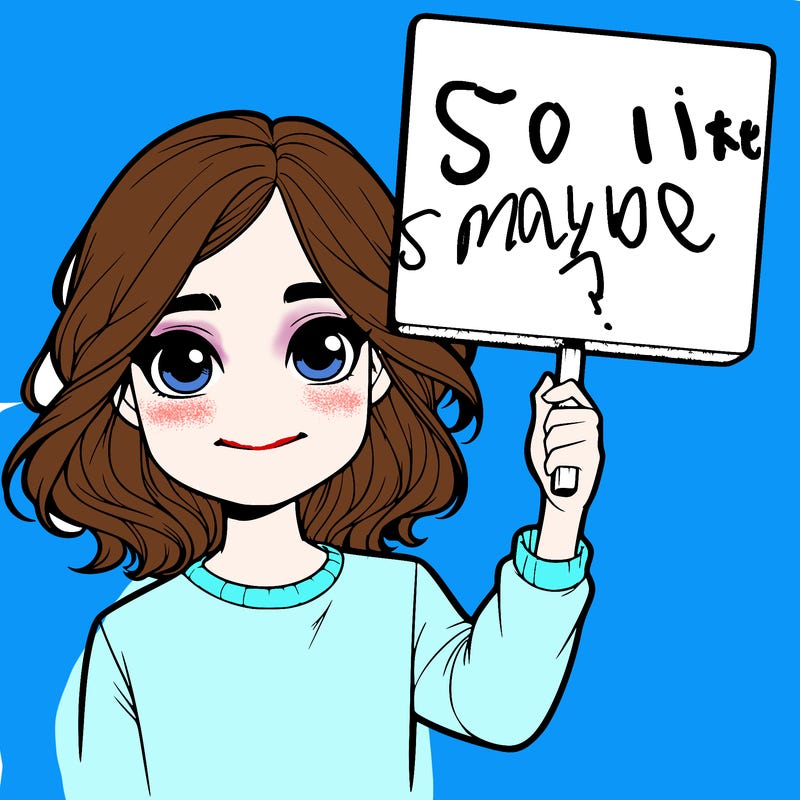 realistic girl holding up a sign