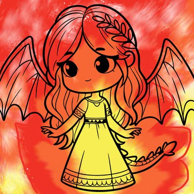 girl with dragon wings