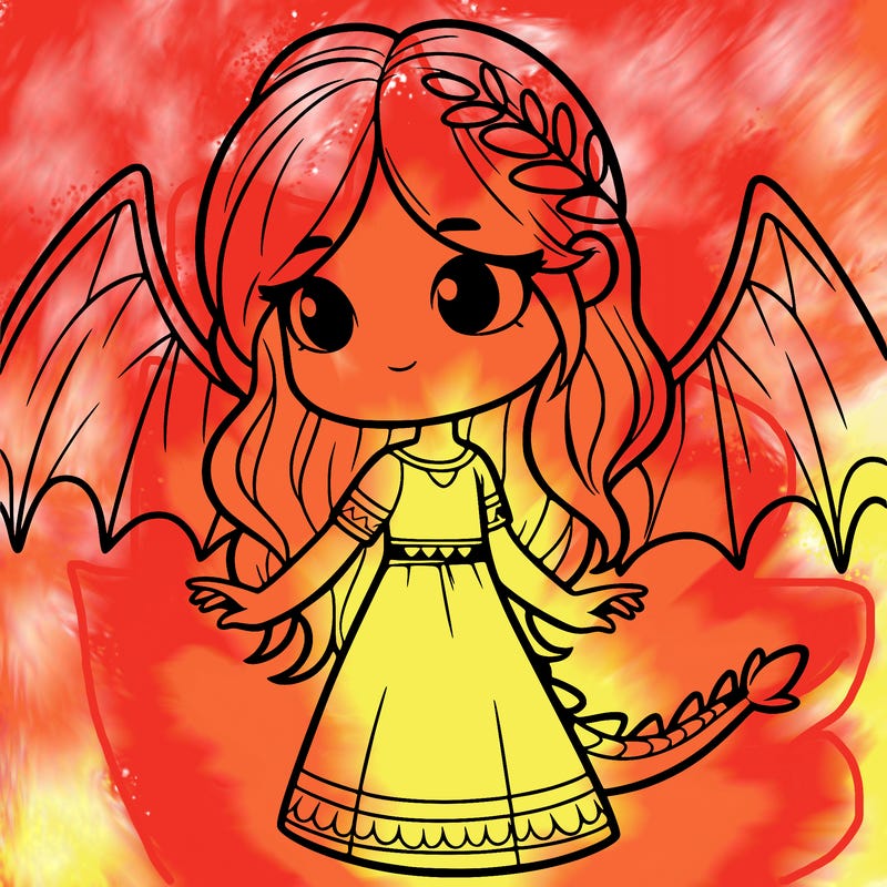 girl with dragon wings