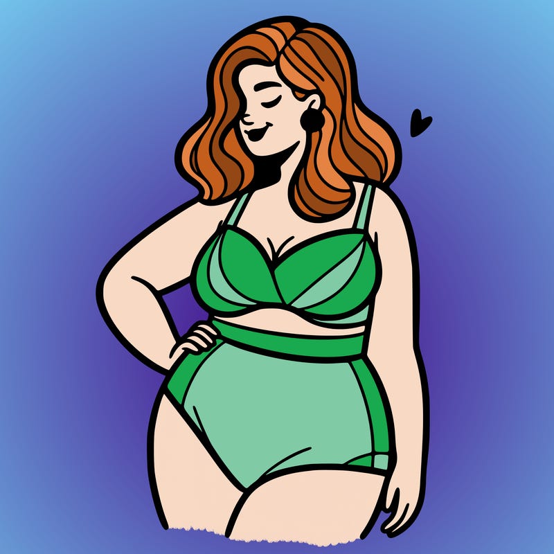 plus size woman bathing suit