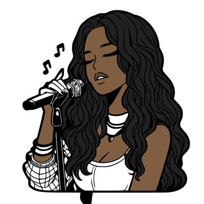 realistic female singer