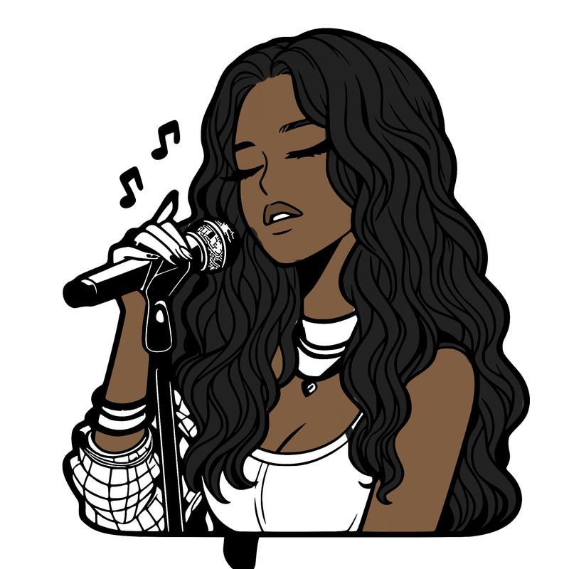 realistic female singer