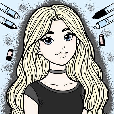 a teenage girl with long hair