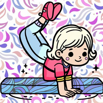 girl doing gymnastics