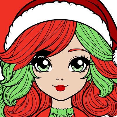 realistic christmas girl