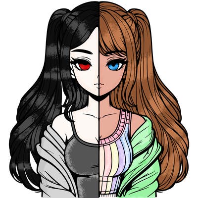 realistic girl split