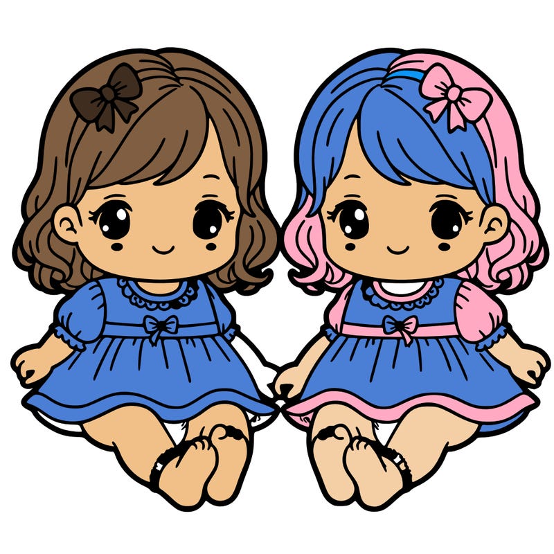 twin baby girls