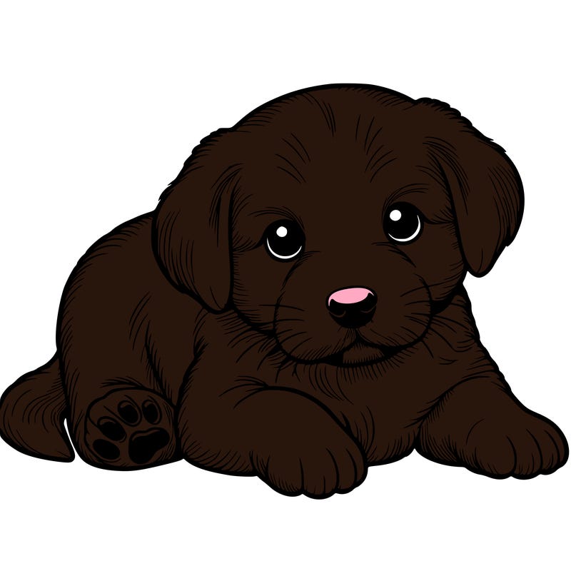 a cute realistic puppy