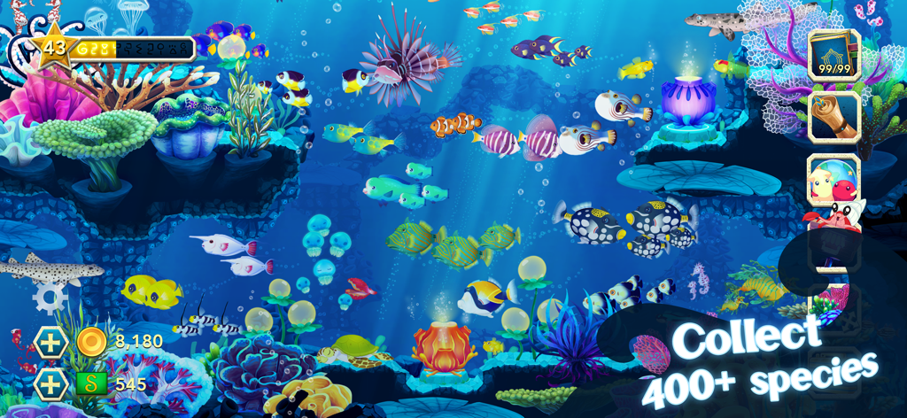 Splash — Fish Aquarium - A vibrant underwater reef scene from Splash Fish Aquarium featuring diverse fish species and colorful coral