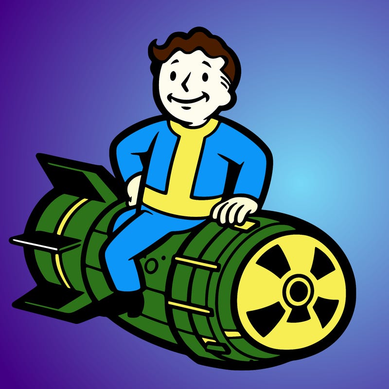 vaultboy on a nuke