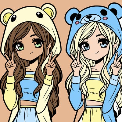 teen girl in animal costume