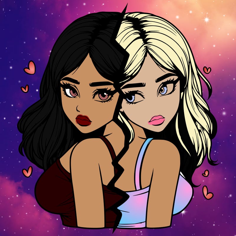 realistic girl split