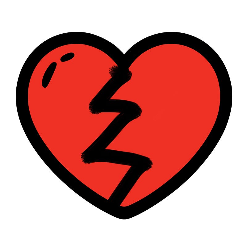 a blank heart
