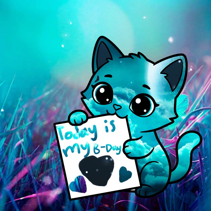 a small cat with a blank sheet of paper in its hand. the cat is sooooooo cute!