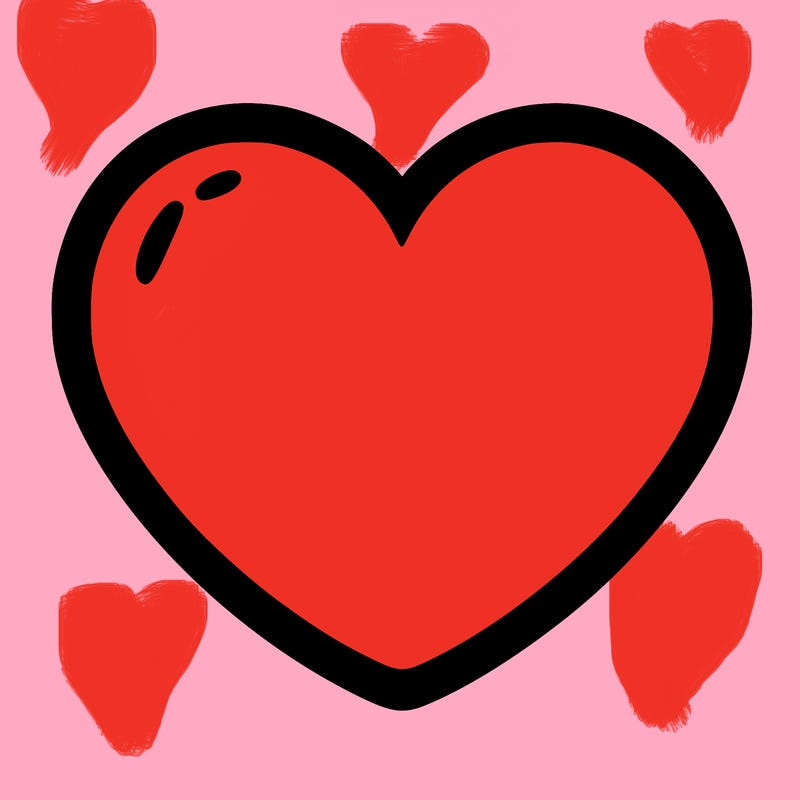 a blank heart