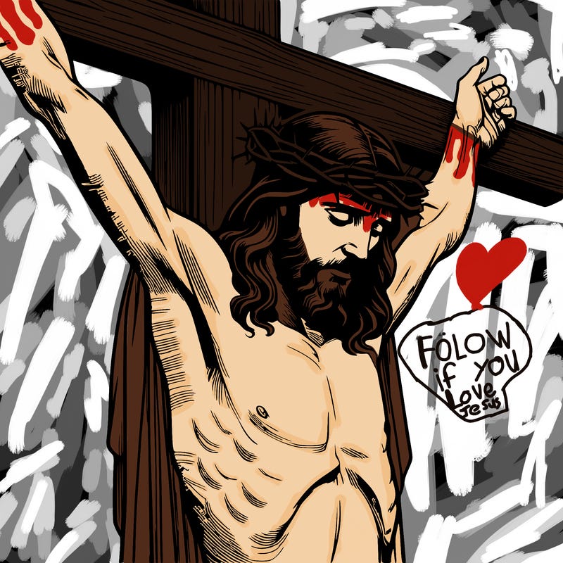 realistic jesus on the cross