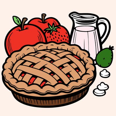 a pie of food