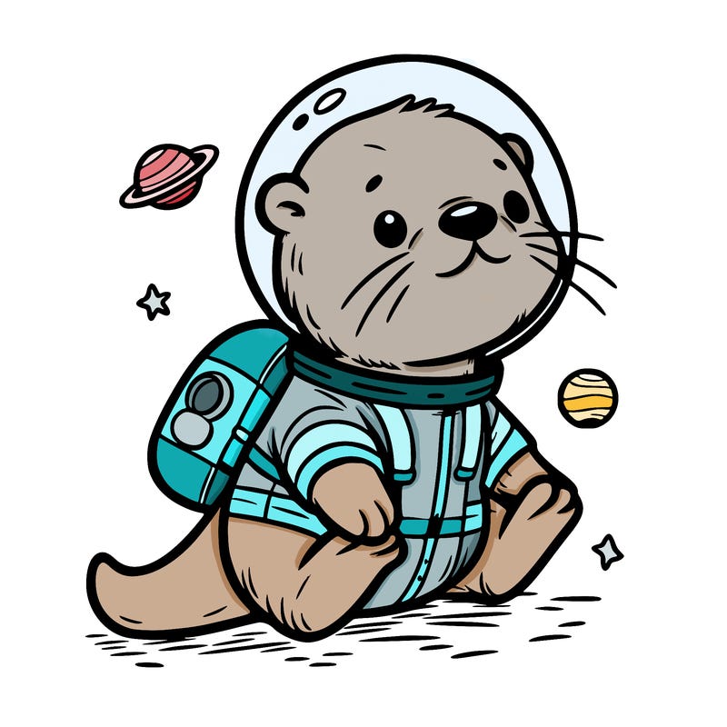 otter in a space suit