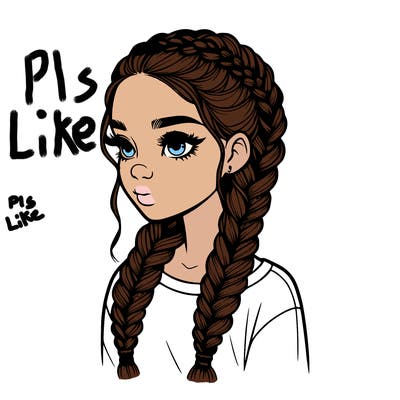 realistic girl with braids