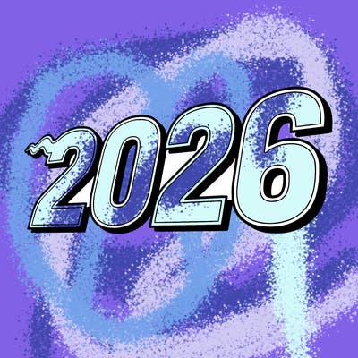 2026 in big font covering the whole paper no one else in it just the numbers... 2026
