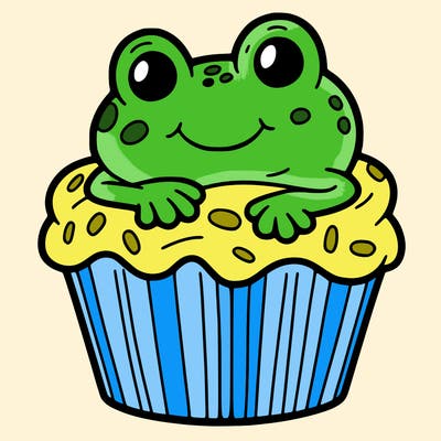 frog cupcake