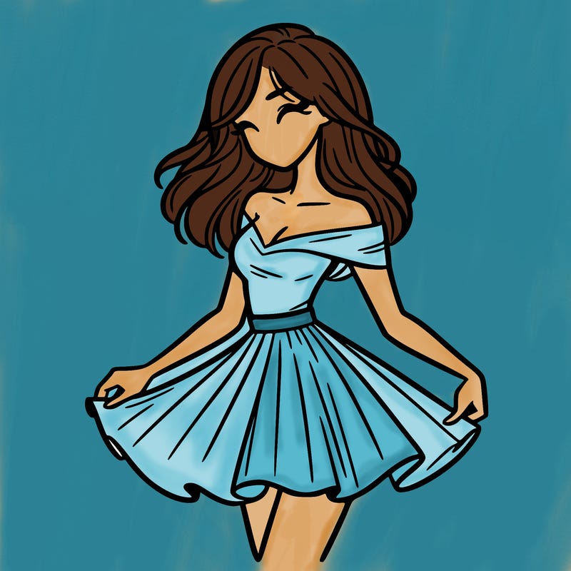 woman in skirt