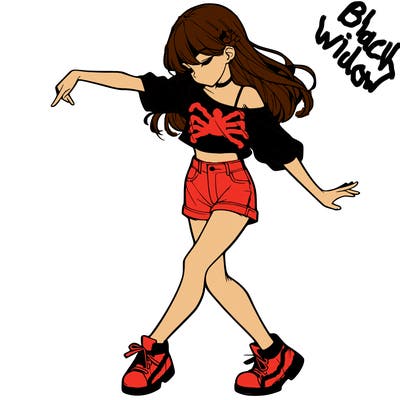 realistic girl danceing
