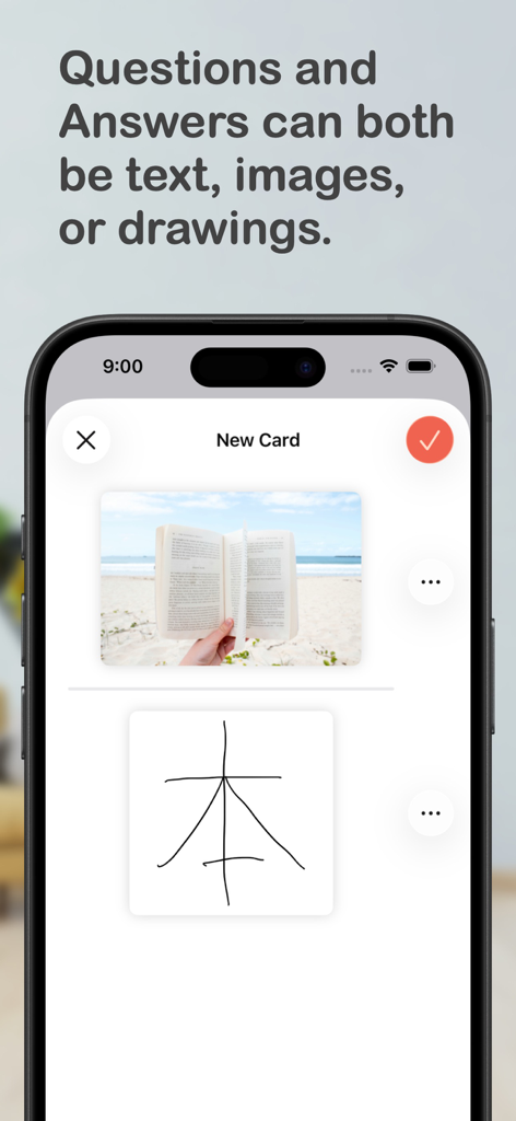 Benkyo Box - Benkyo Boxのインターフェイス、画像質問と手描きの回答によるフラッシュカード作成画面