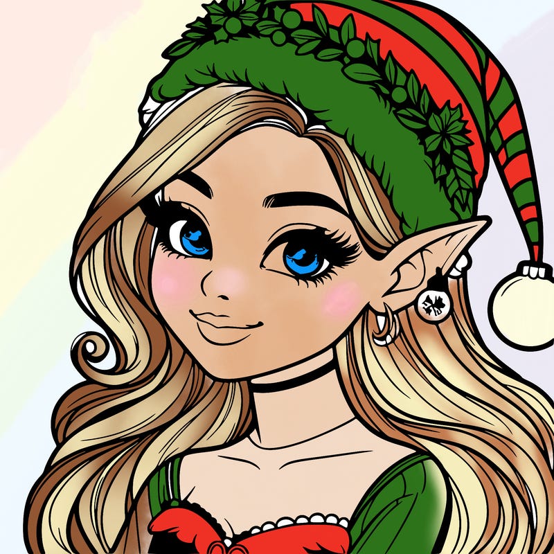 christmas girl elf realistic