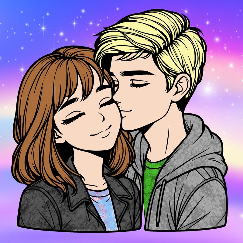 realistic girl and boy  love