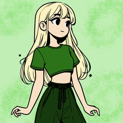 girl in a cute crop top