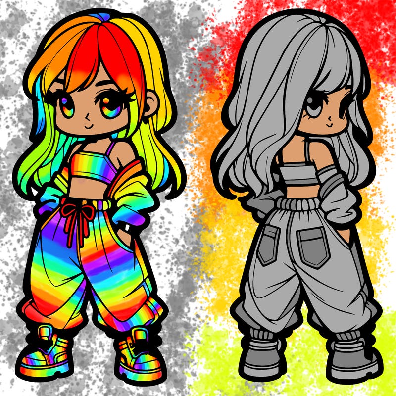 girl in crop top and baggy pants