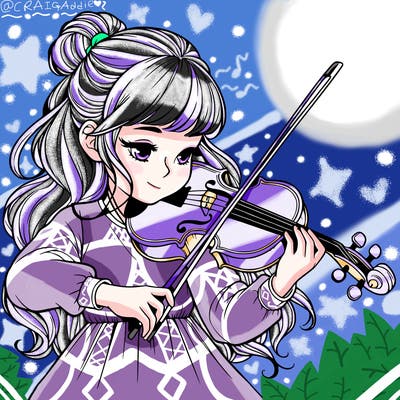 a realistic girl playing violin