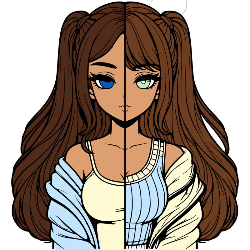 realistic girl split