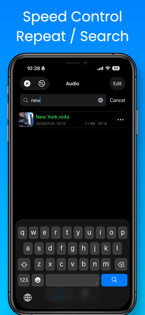 Video to MP3 & Vocal Remover - User searching for m4a audio files within the Video to MP3 app library