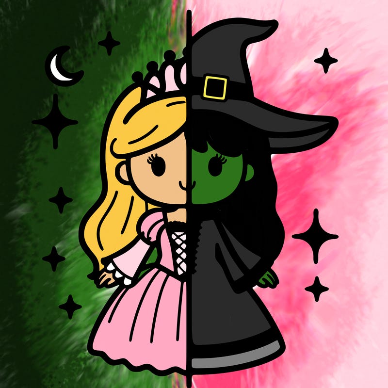 split princess and witch