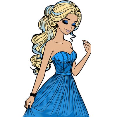 a realistic woman wearing an elegant dress