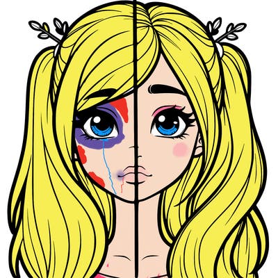 realistic girl split