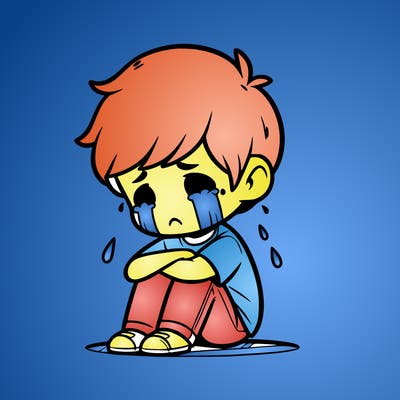 sad boy crying