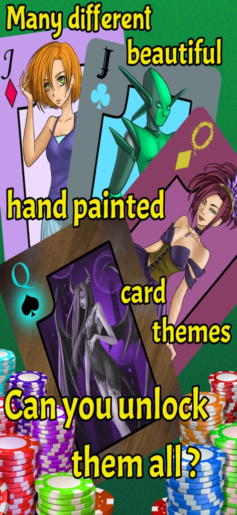 Solitaire Cash - Showcase of beautiful hand painted solitaire card themes to unlock
