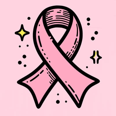 ribbon symbol of national breast cancer awareness month