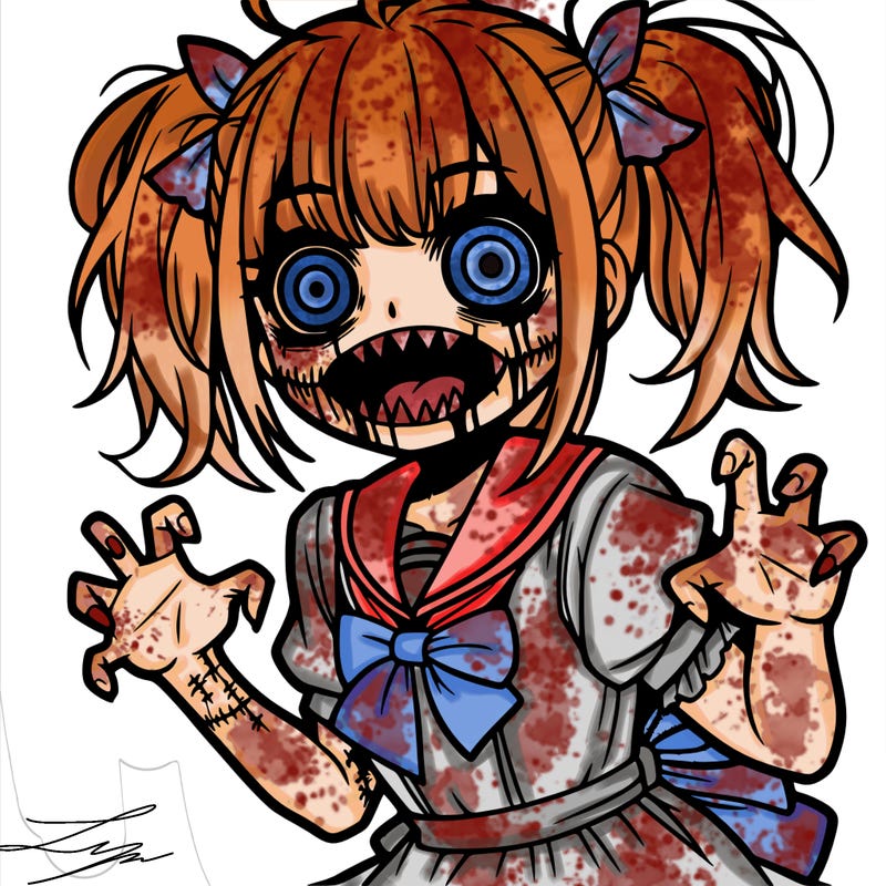 scary anime girl