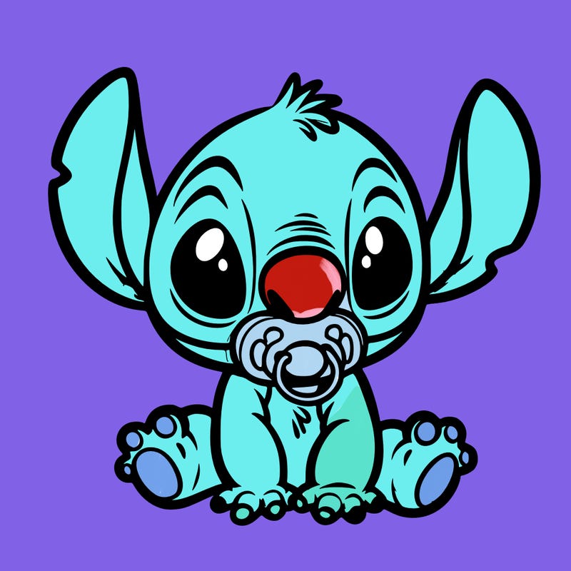 baby stitch with pacifier