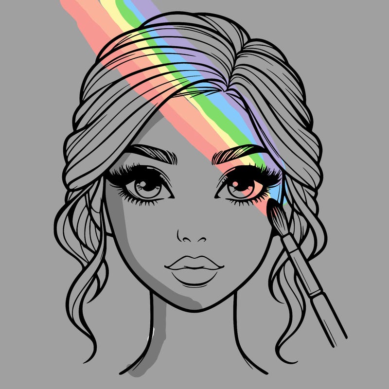 realistic person with makeup