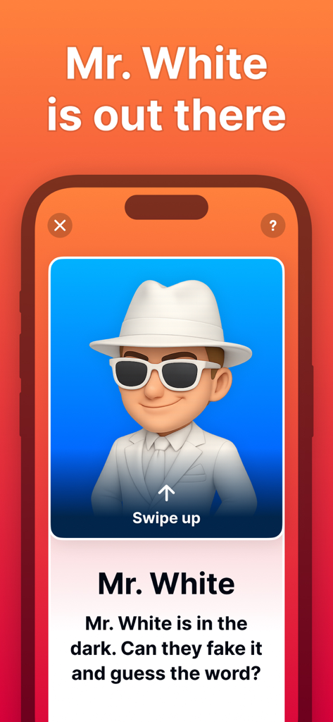 Captura de pantalla del rol del personaje Sr. Blanco en el juego móvil Imposter Who is the Spy