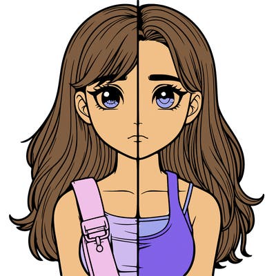 realistic girl split